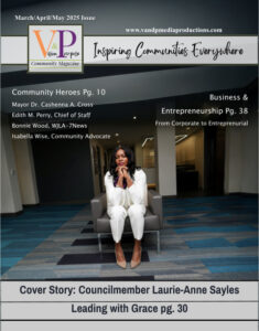 March/April/May magazine cover featuring Laurie-Ann Sayles, Montgomery county, MD Councilwoman.